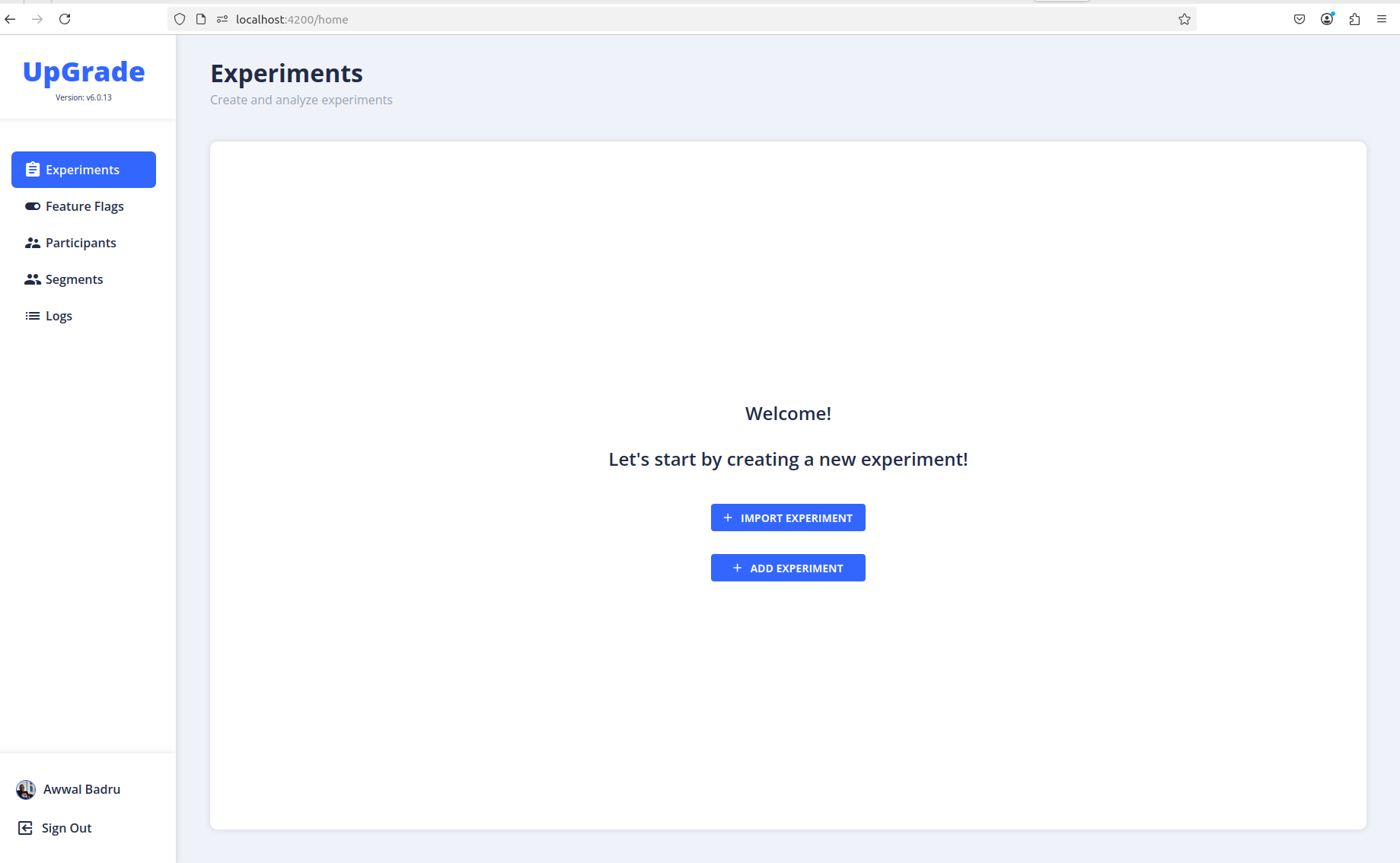 UpGrade + AdapComp (Mooclet) experiment setup overview